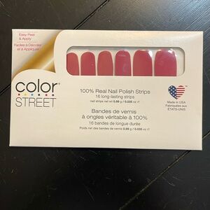 Color Street 100% real nail polish; 16 strips; Munich Mulberry color